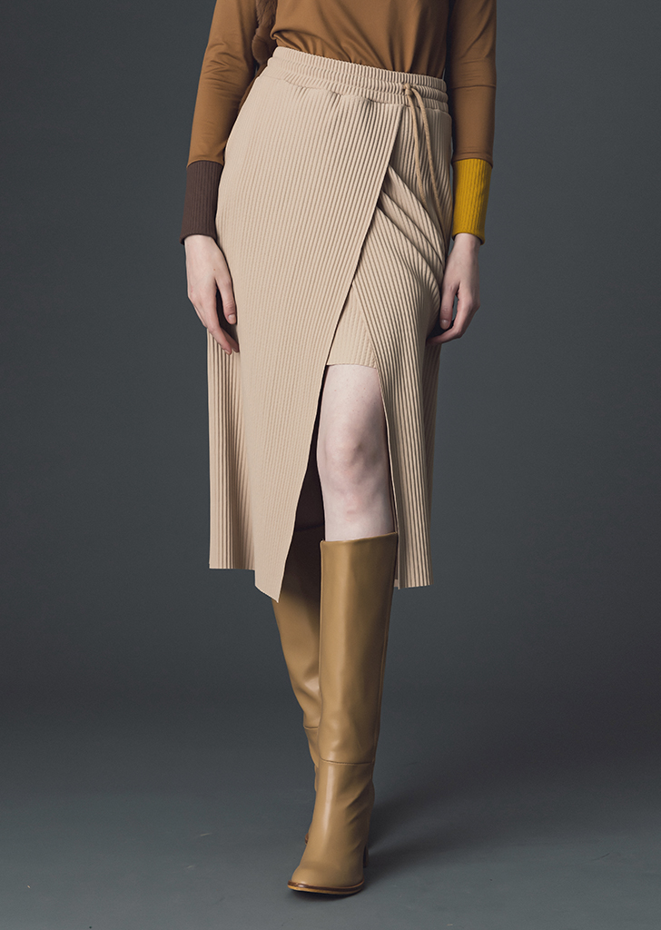 Latica layered skirt [Camel]