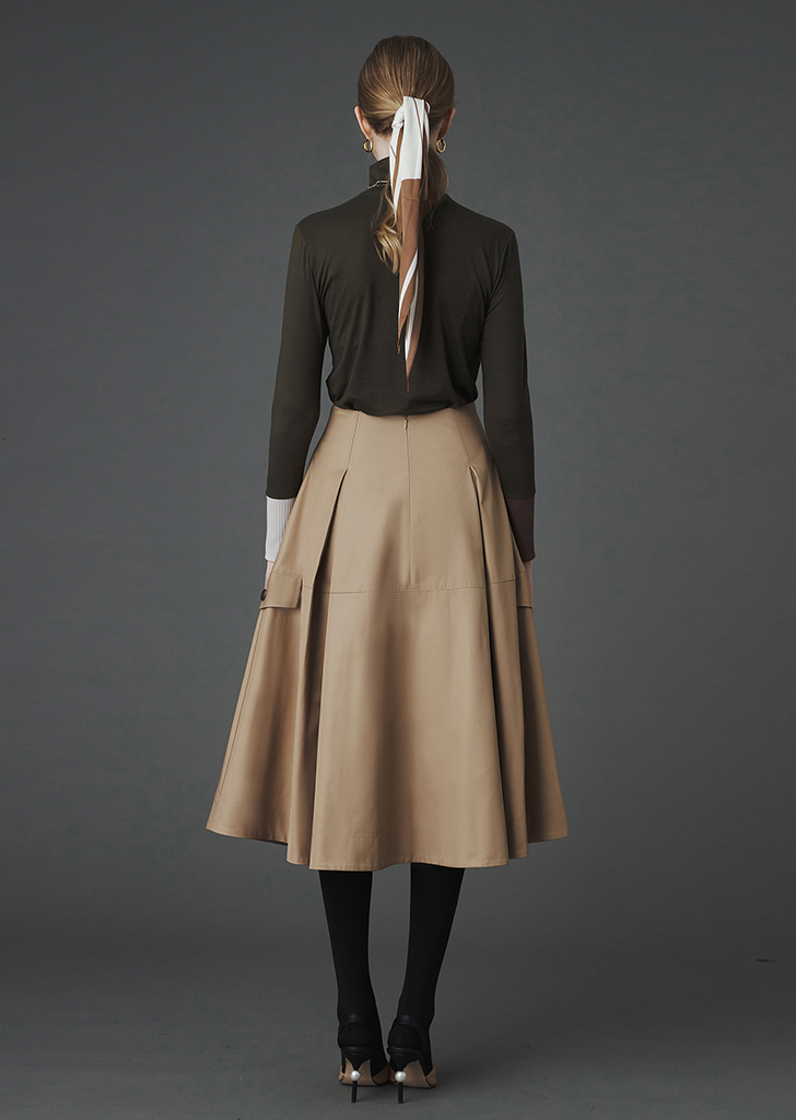 Marygold trench skirt [Beige]